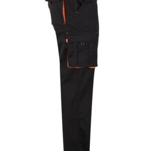 Delovne hlače Velilla 103024S Stretch, črno-oranžne - slika 4